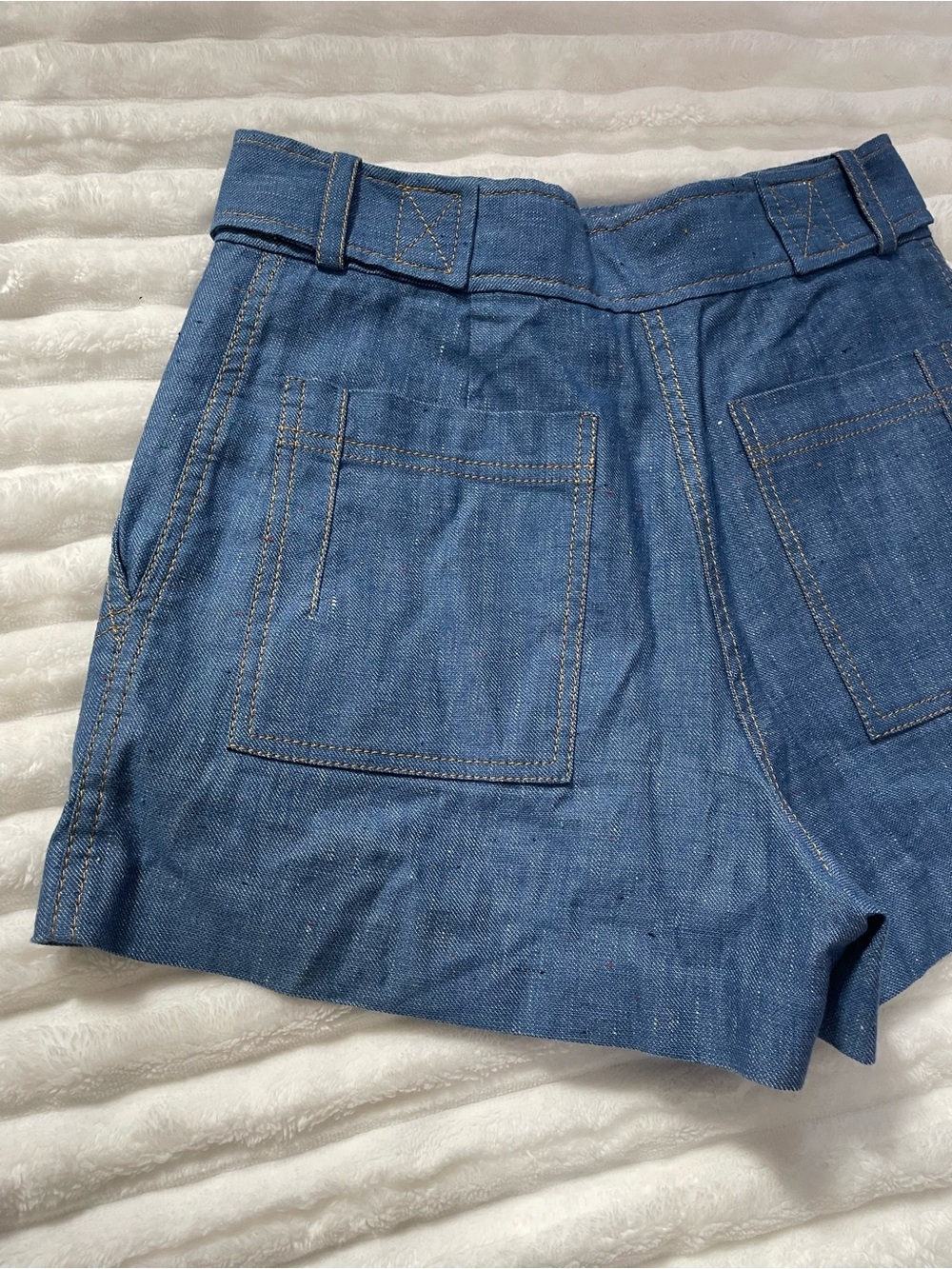 10 Crosby Derek Lam Light Blue Sailor Button High-Waist Shorts - Picture 15 of 16